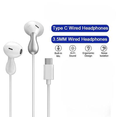 Typ C 3,5 mm Klinke Kabelgebundener Kopfhörer für Smartphone Ohrhörer Headset