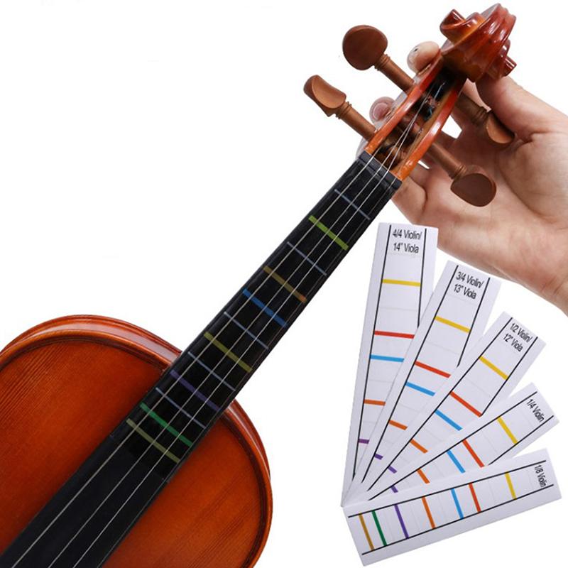 4/4-1/8Fingerboard Sticker Violin Pitch Position No Glue Finger Position Sticker