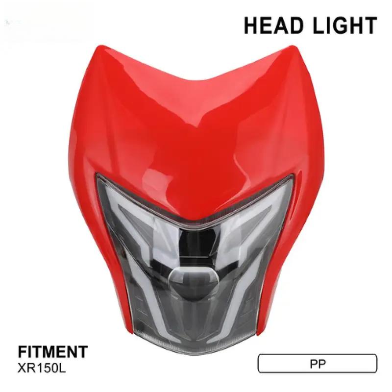 New Headlight Motorcycles Accessories LED Headlamp PP Head Lamp Light Plastic For HONDA XR150L XR 150L Dirt Pit Bike Moto Parts