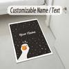 Garden Cats Theme Soft Crystal Velvet Rug Custom Name & Text Print Non Slip Floor Rug for Bedroom Living Room
