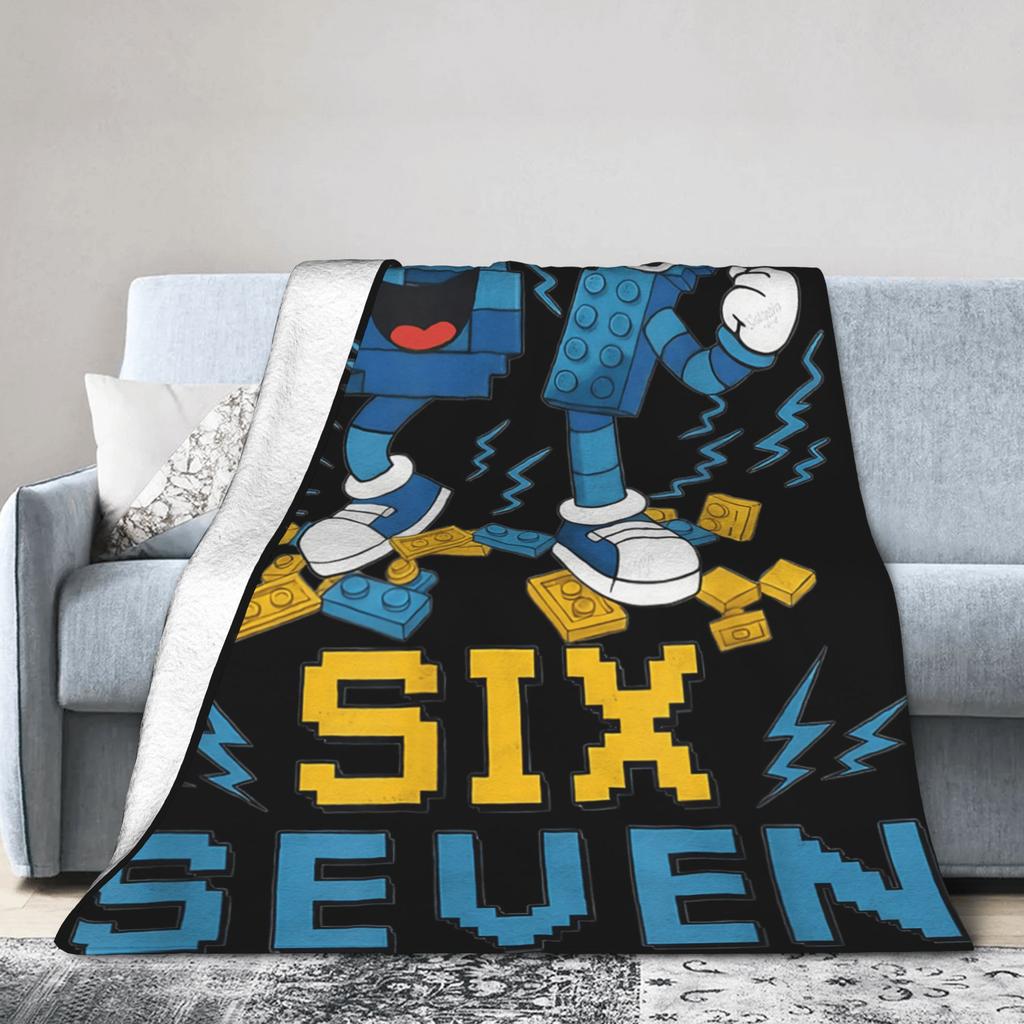 Steal a Brainrot Six Seven Italian Meme Gaming 67 Blanket Soft Warm Throw Blanket Winter Child Outdoor Pattern Bedspread