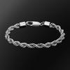 USA 6mm 18k Gold Plated Twist Rope Chain Tarnish Free Jewelry Stainless Steel Chunky Thick Twisted Rope Bracelet for Men Women