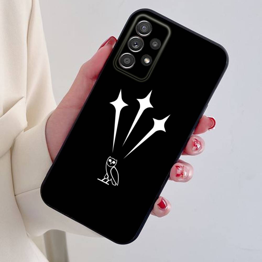 

D-Drake O-OvO OWL Phone Case For Samsung S24,21,22,23,30,Ultra,20,Plus,Note,10,9,Black soft silicone case SamsungS23plus5G