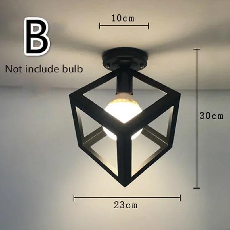 

1PC Вінтажні стельові світильники Абажур Лампа Тримач Металева клітка Домашній декор Підвісні світильники Декорації Люстра(Не включає лампочки) Beige бежевий