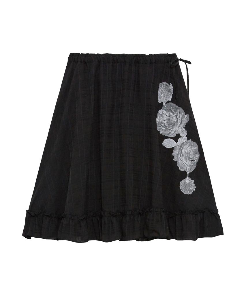 Peulaegeupam Sentimental Rose Skirt (Black)