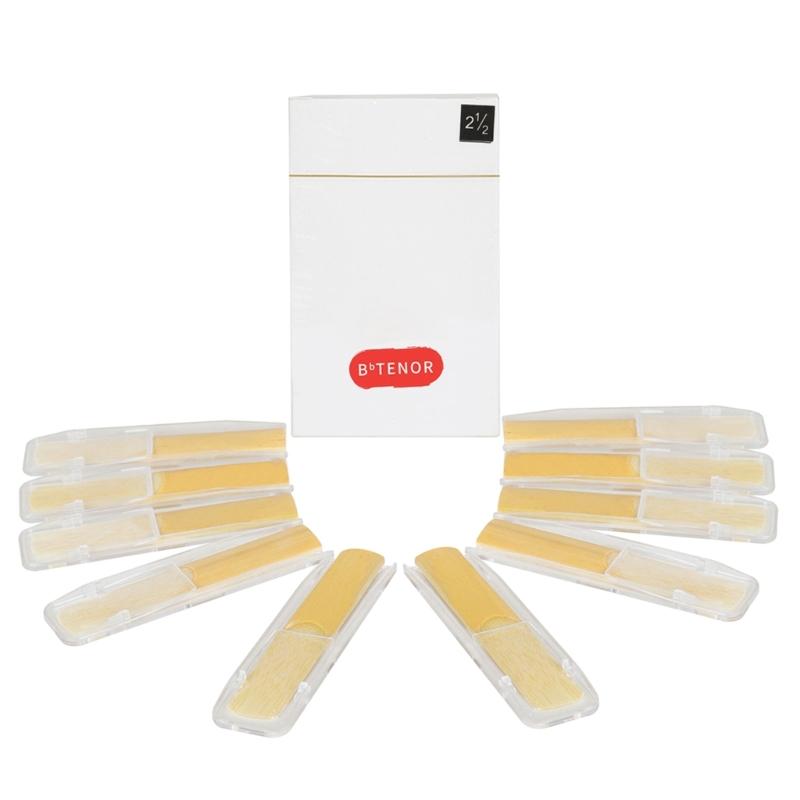 10 Pieces Alto Saxophone Sax Reeds Size 2.5 Strength 2 1/2 Alto Saxophone Reeds Alto Saxophone Reeds with Individual Box