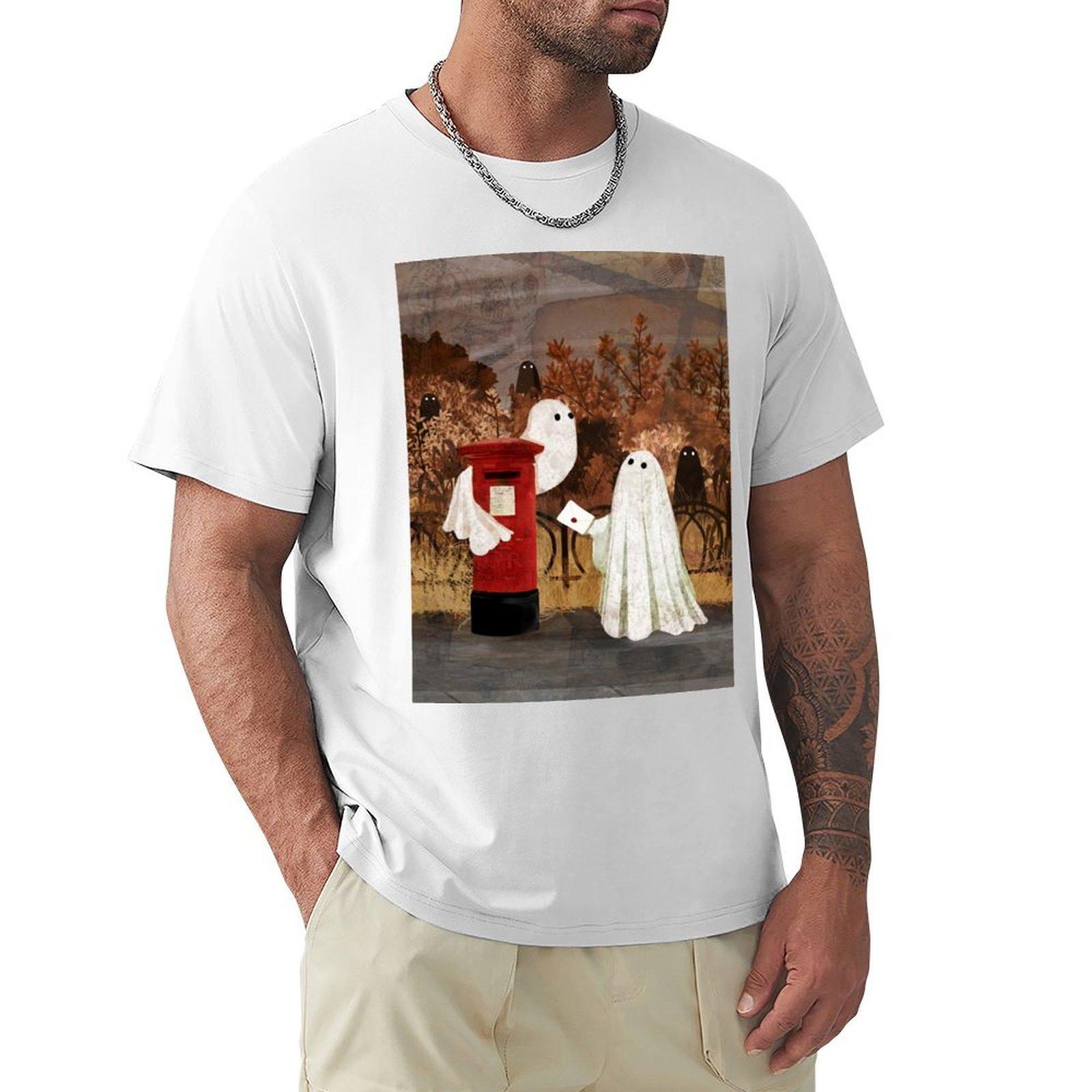 Ghost Post TShirt Funny tshirts man t shirt funny costumes funny gifts mens clothes S