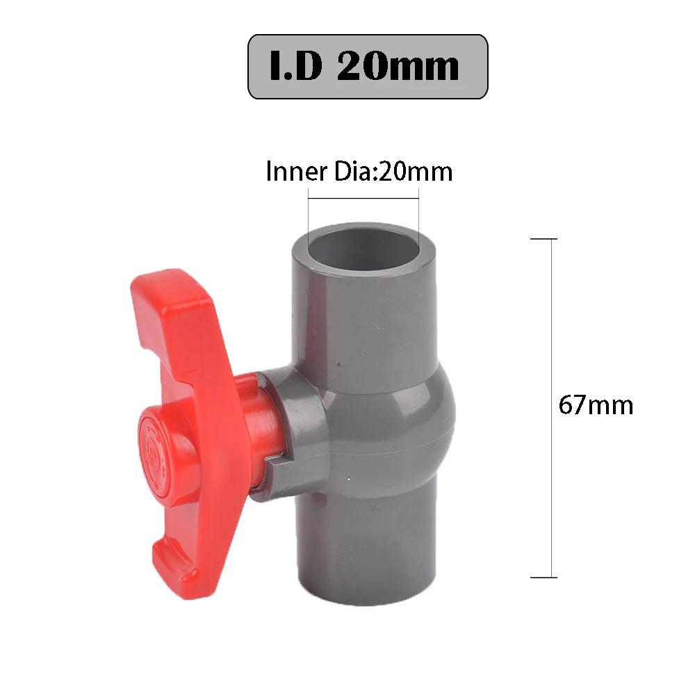 20/25/32/40/50mm Thread and Socket Type Pipe PVC Valve Agriculture Garden Irrigation Fittings 1Pc