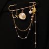 Starfish and Seashell Pearl Pendant Brooch & Women's Pants Chain in Beach Holiday Style