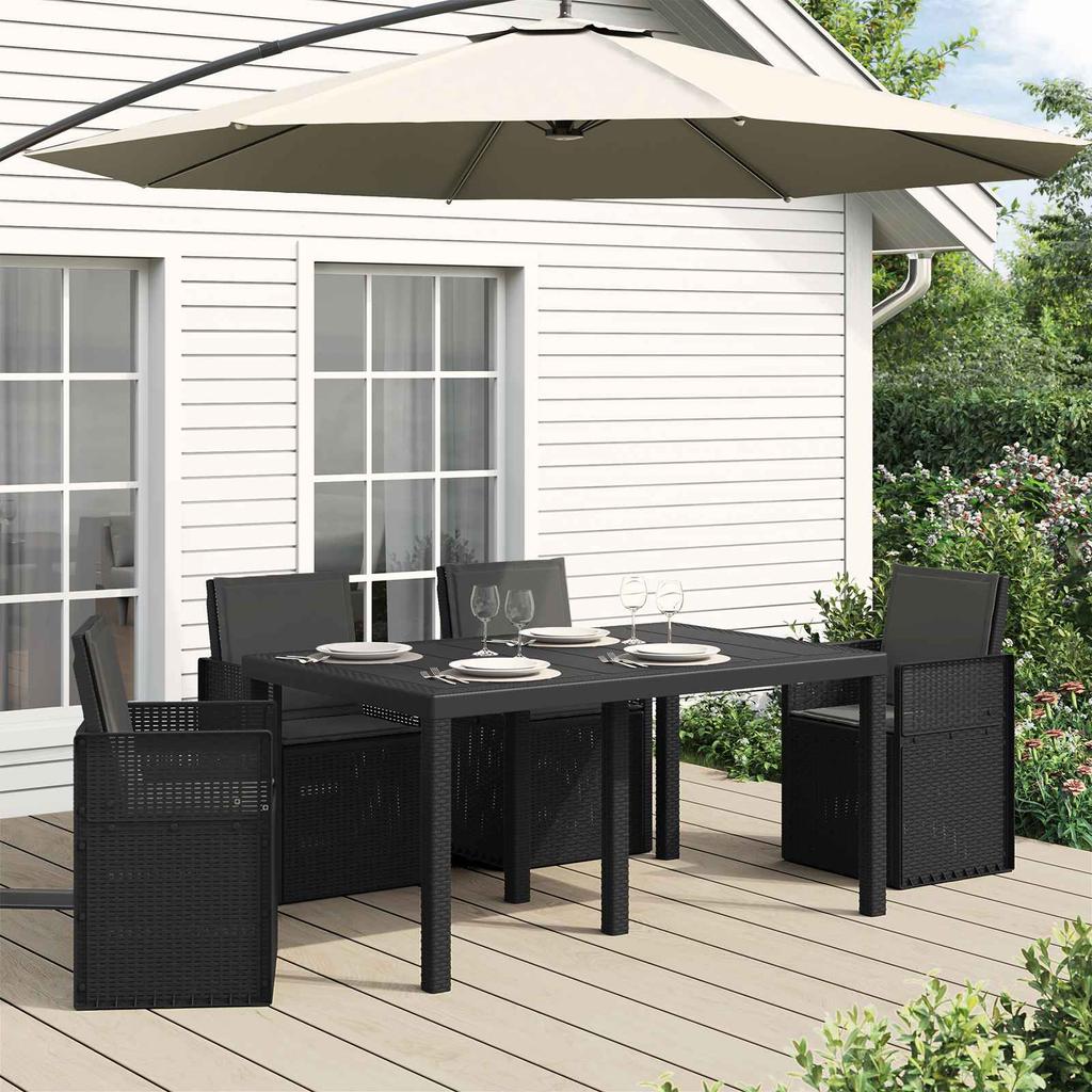 Seat and Back Cushions 4 pcs Anthracite 47 x 45 x 2 cm Polyester