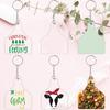 90x Keychain Pendants Shaped Blank Acrylic Cow Ear Blanks for DIY Projects Craft