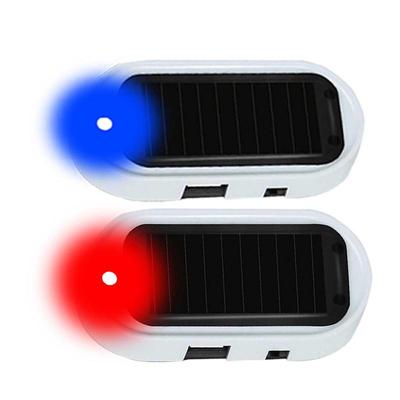 1pc Car Fake Security Light  Solar Powered Sensing Alarm Wireless Warning Anti-Theft Caution Lamp LED Flashing Imitation Wireless