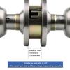 Zinc Alloy Round Door Knobs Knobset Entrance Lock Interior Door Handles for Hallway, Closet, Bathroom Easy To Install