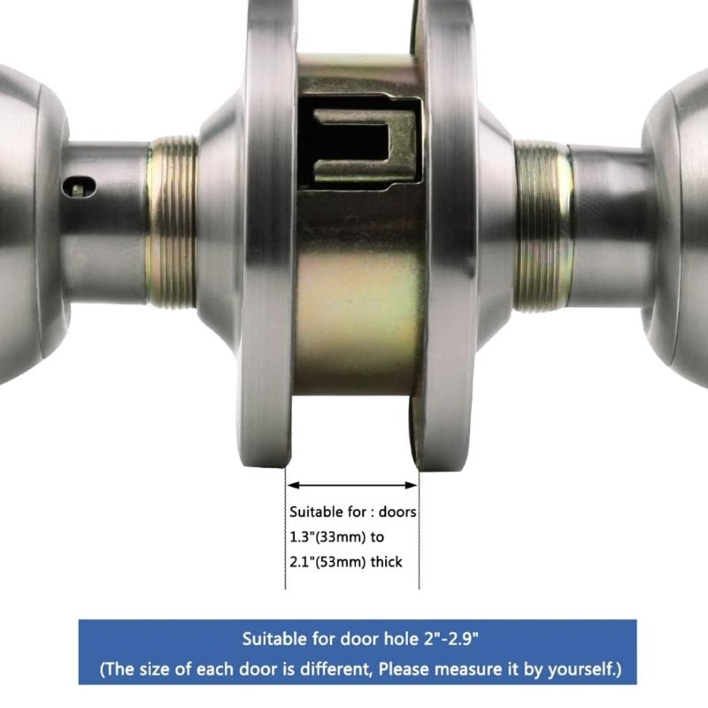 Zinc Alloy Round Door Knobs Knobset Entrance Lock Interior Door Handles for Hallway, Closet, Bathroom Easy To Install