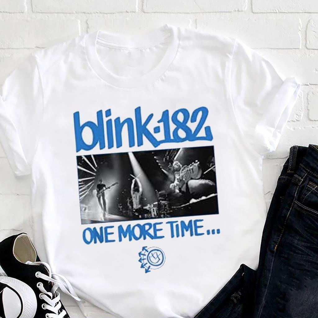 Blink Smile 182 Graphic T-shirt, Blink-182 Band 2024 World Tour Shirt, Blink One