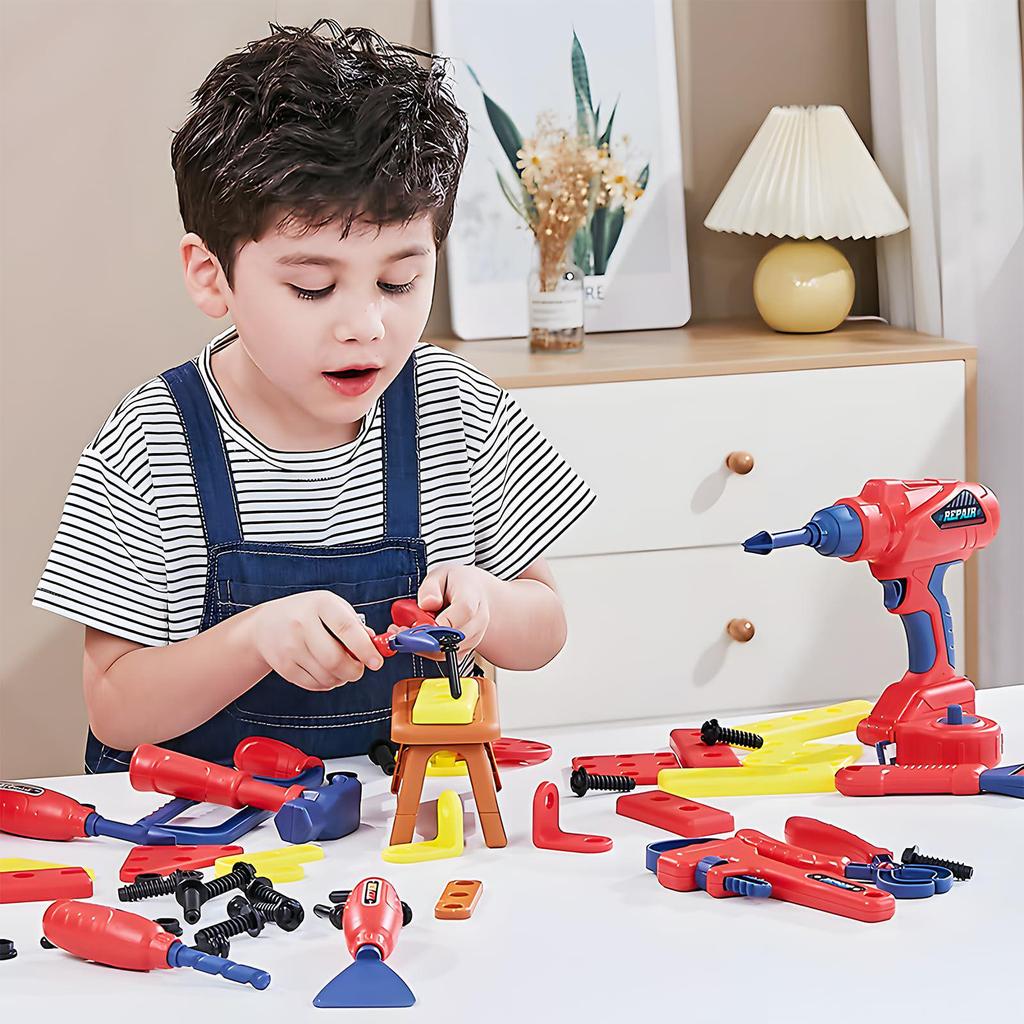 Kids' Simulation Toolbox: Educational Repair Play Set with Screwdriver and Screws