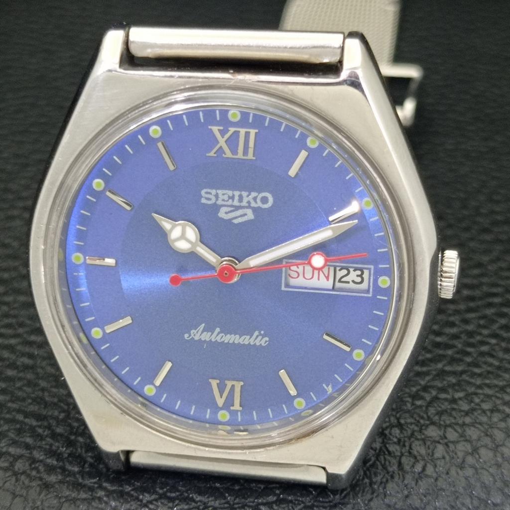 VINTAGE SEIKO 5 AUTOMATIC 6319A JAPAN MENS BLUE COLOR DIAL WATCH a500847-5 R154-a500847