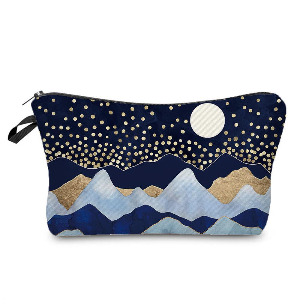Women Landscape Painting Print Cosmetic Bag Toiletries Organize Travel Storage Case 6672