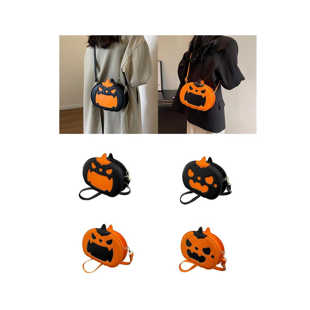 Halloween Pumpkin Crossbody Bag Fashionable Elegant Satchel Cute Womens Shoulder