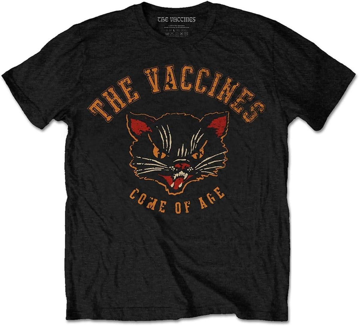 Rock Off The Vaccines  Cat  (Black) T-Shirt S