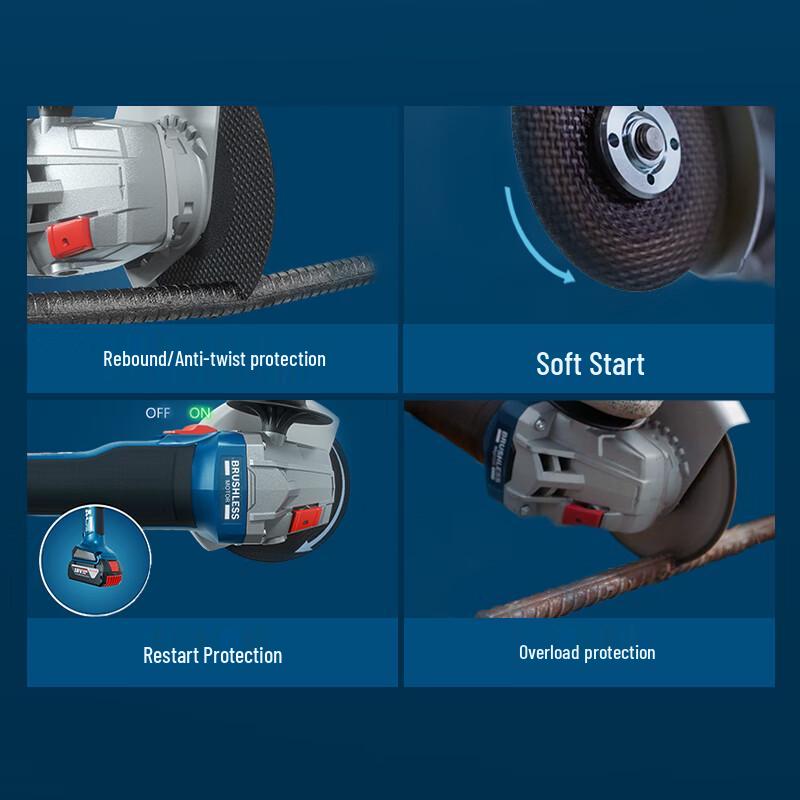 BOSCH GWS 18V-8 Cordless Brushless Angle Grinder 100mm CN plug (adapter included)