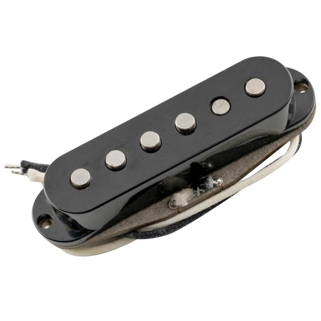 Musiclily Pro Staggered Alnico 5 Single Coil Pickup Neck Pickup for Stratocaster Electric Black ST-60S Guitar,