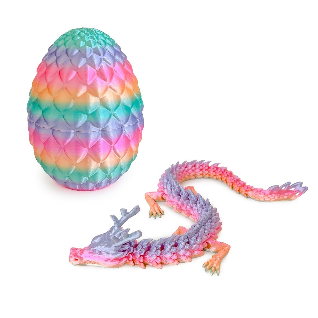 1Set 3D Printed Dragon Egg Articulated Joint Model Stress Relief Fidget Decompression Toy Home Office Desk Decor Gift for Adults
