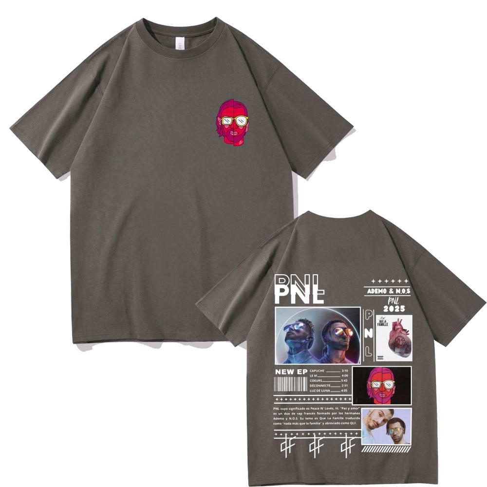French Rap Band PNL Album Le Monde Chico 2025 Graphic T Shirt Unisex Women Hip Hop Fashion Short Sleeve Oversized Tshirt Streetwear