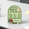 Book Read This Year Counter Sign Reading Tracker Plaque Bookshelf Decoration Handmade Wood Reading Challenge Tracker Book Lovers Gift