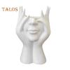 Face Flower Vase White Female Form Face Dining Table Centerpiece Modern Nordic Style Decorative Art Vase for Home Living Room Office Book Shelf Decor