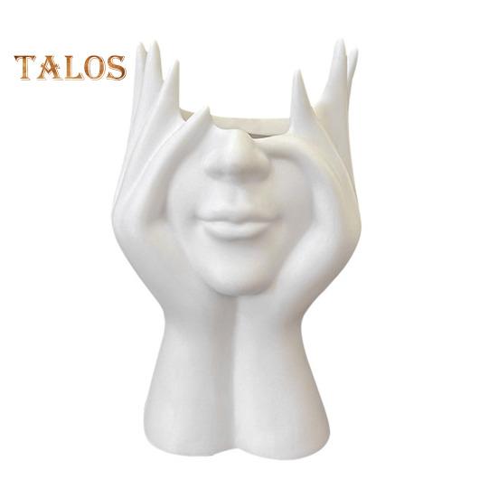 Face Flower Vase White Female Form Face Dining Table Centerpiece Modern Nordic Style Decorative Art Vase for Home Living Room Office Book Shelf Decor