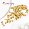 Metal Separators Beads 18K Gold Plated Spacer Beads,Rice Shape Beads,Oval Beads For Bracelets,Bulk Beads Wholesale