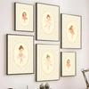 Cute Ballerina Girl Illustration Poster Canvas Painting Print Wall Art Picture for Living Room Nursery Home Decor