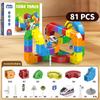 51/81/123PCS Magical Track Train Electric Toys 3D Building Tracks Cube Rails USB Rechargeable Parent Child Interactive Toys