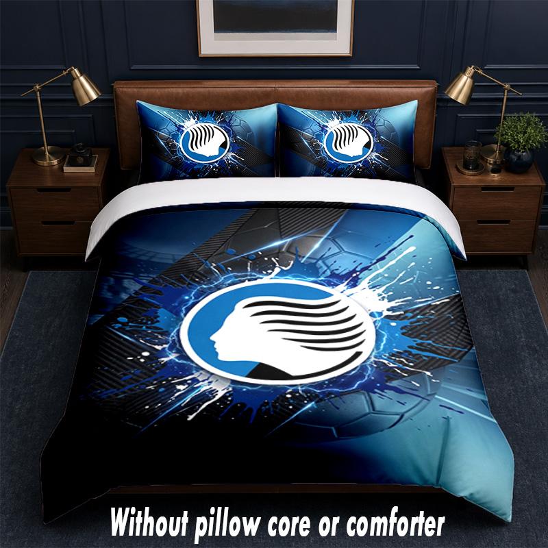 Atalanta FC Design Bed Bedding Set 1 Duvet Cover + 2 Pillowcases Soft Breathable Household Bed Linens
