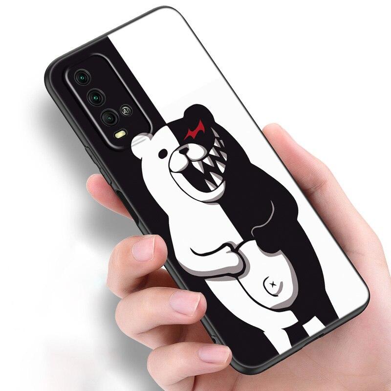 

Милый чехол для телефона Danganronpa Monokuma Monomi для Xiaomi Redmi Note 11 10 9 8 Pro 11T 10T 10S 9S 8T 9 9A 9C 9T, черный мягкий чехол Redmi Note 11 Pro