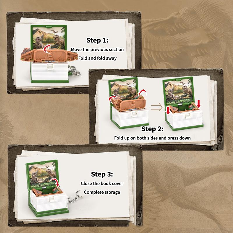 3D Mini Faltbuch Schlüsselanhänger Kinder Kinderspielzeug Angst Stressabbau Schloss Spielzeug Geburtstags Schmuck Geschenk Auto Schlüsselanhänger Schlüsselanhänger