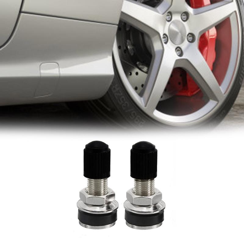 1 Pair Tubeless Tire Valves with Dustproof Cover Universal Motorbike Scooter Car Tire Valves Replacement Tire Valves