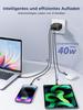 Chargeur - 40W - 4 Ports - Charge Rapide - Protection Système Multiple