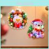 Christmas Santa Claus Snowman Elk Light Door Hanging Decor For Holiday Home Scene