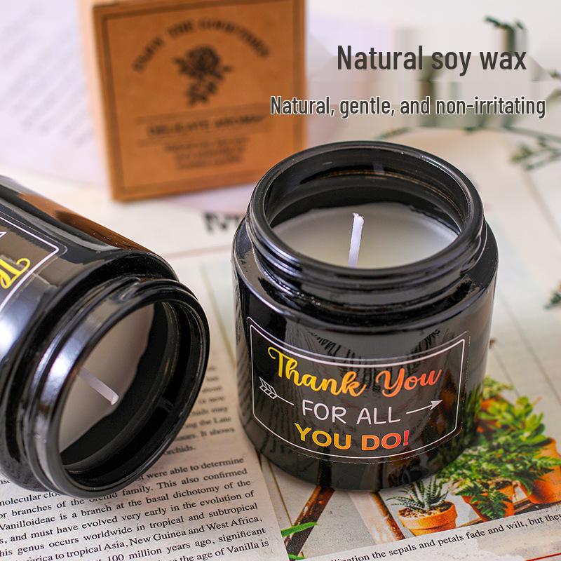 Black Bottle Soy Scented Candle – Romantic Birthday Party Favor and Decorative Ornament