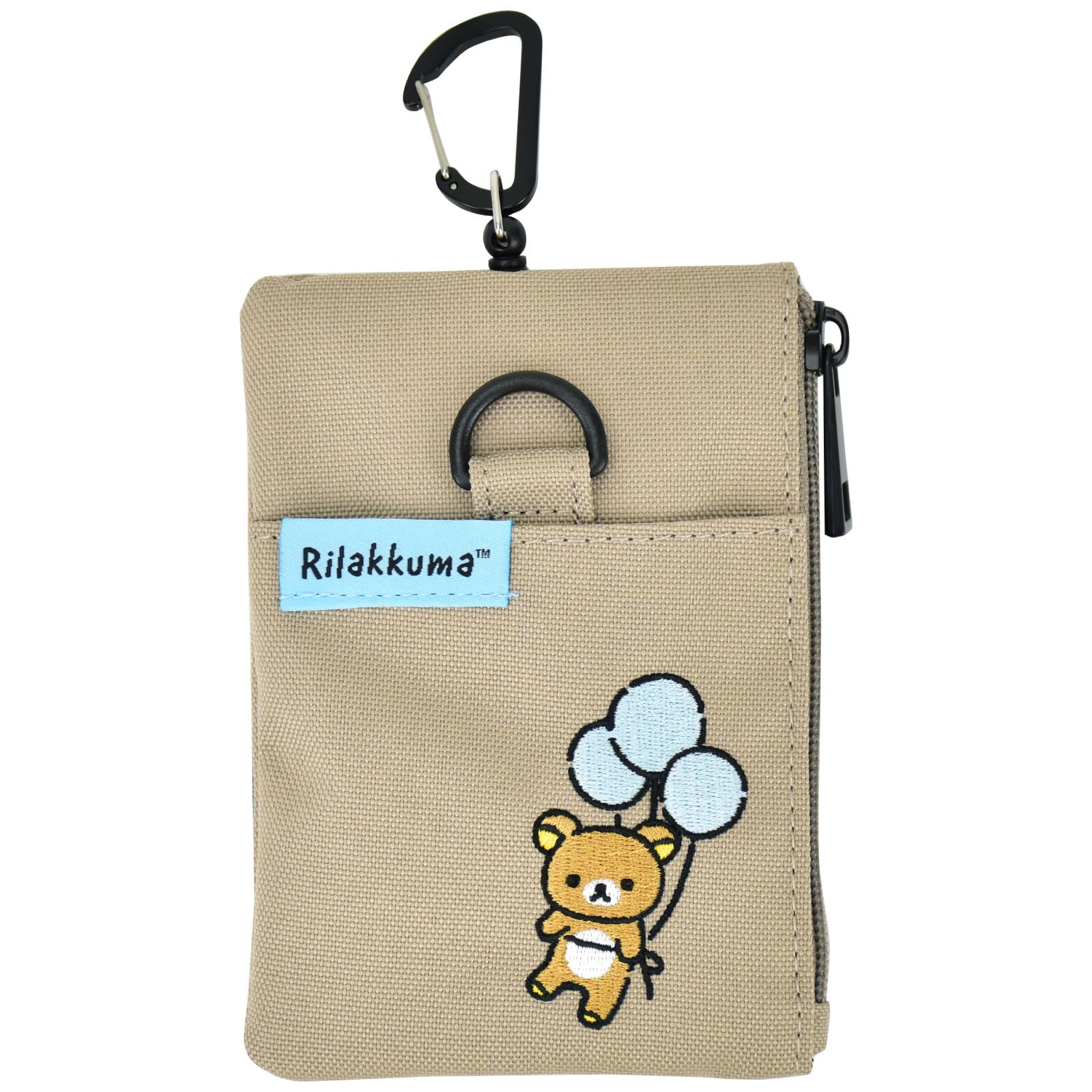 

Pass Case Pouch with Reel Fluffy Balloon Rilakkuma Beige RE-PET MRK-692