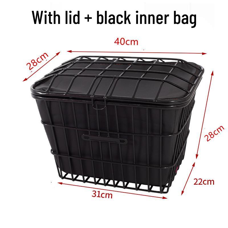 Universal Thickened Basket with Lid for Electric Scooters and Bicycles - Free Shipping