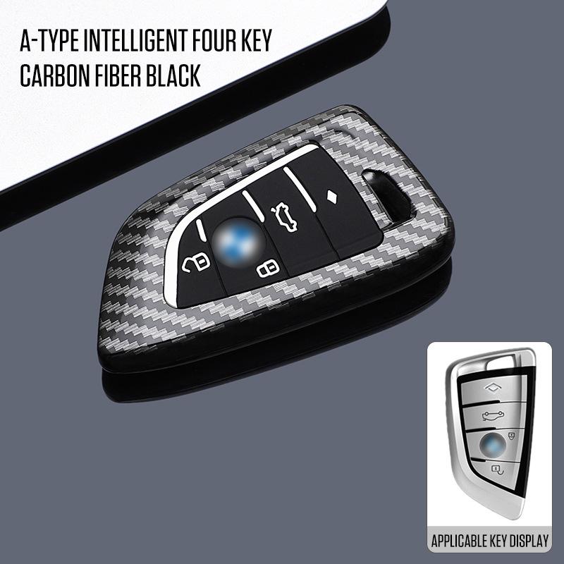 BMW Universelle Carbonfaser-Schlüsselabdeckung mit Schlüsselring