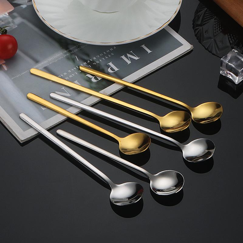 Creative High-Value Gold Stainless Steel Dessert & Coffee Spoon Souvenir