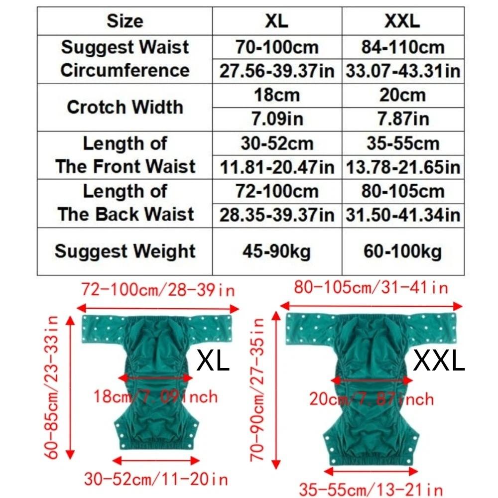 Elastic Adult Diaper Pants Cotton Incontinence Underwear Washable Diaper  Rehabilitation Aid
