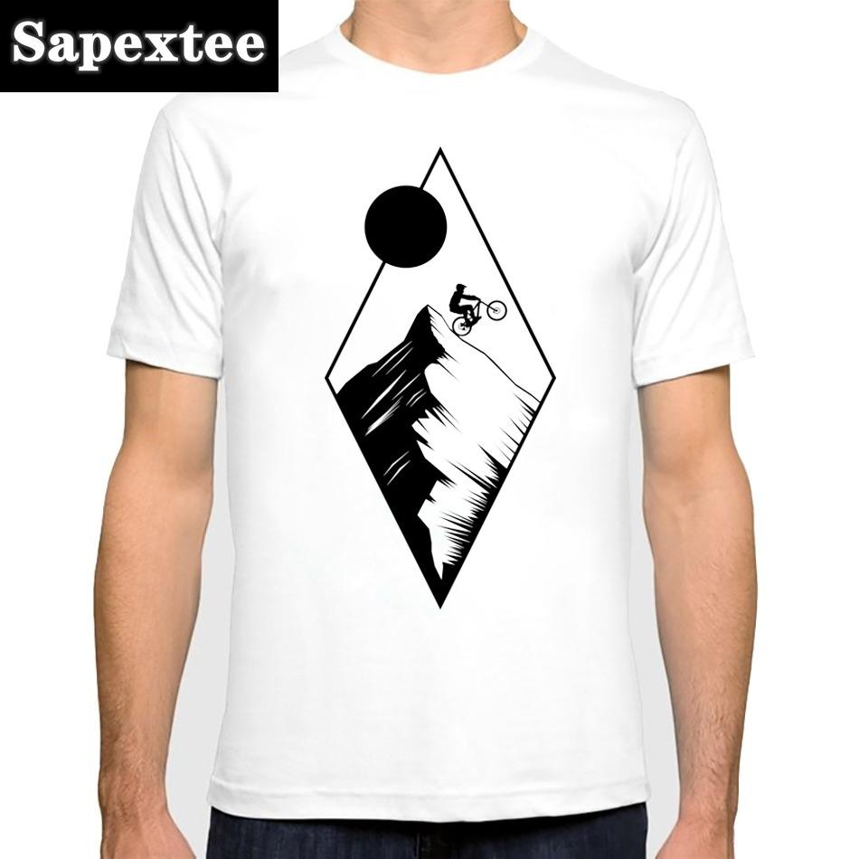 Bicycles MTB Print T Shirt Summer Men T-shirt Downhill Biking Print Casual Heartbeat Stimulation Exercise Male Harajuku Tshirt