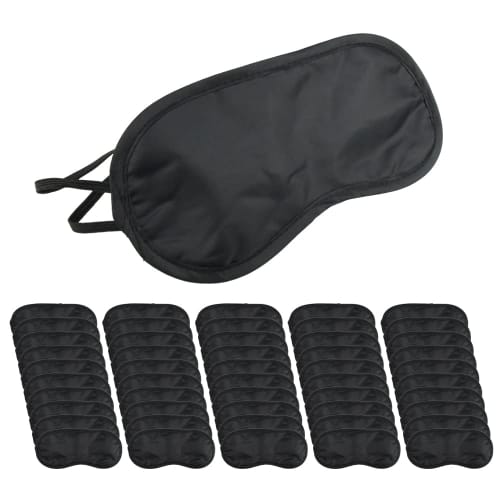 Individually Wrapped Eye Masks/Eye Covers, Set of 50, Light-Blocking, Breathable, Lightweight, No Pressure, Washable, Unisex, Perfect for Travel and B