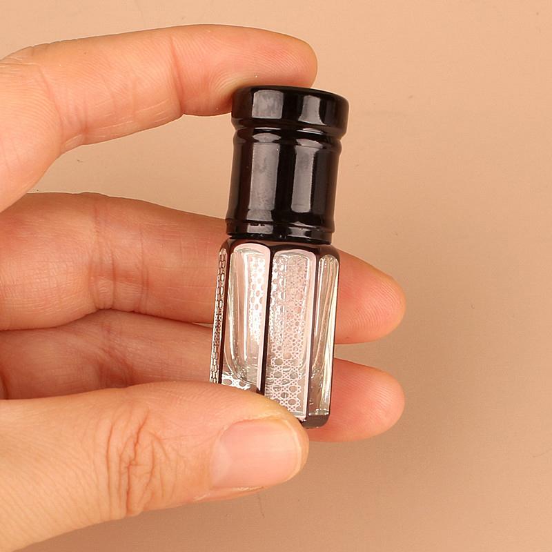 Perfume Bottling Gold Glass Mini Transparent Empty Sample Vial Essential Oil Bottles Refillable Bottles Dropper Bottles Perfume