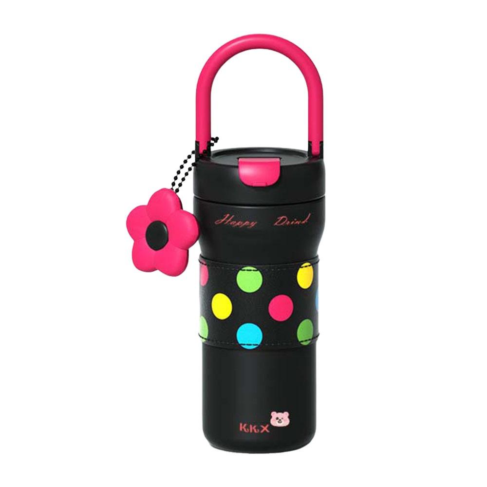 

Large Capacity Straw Water Cup Stainless Steel Vacuum Coffee Cup Insulated Cup for Women Girls чёрный